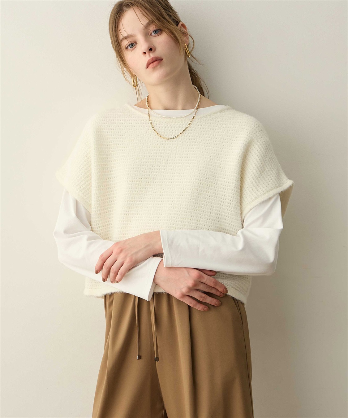 LE SOUK HOLIDAY ラメメッシュベスト_sub_1