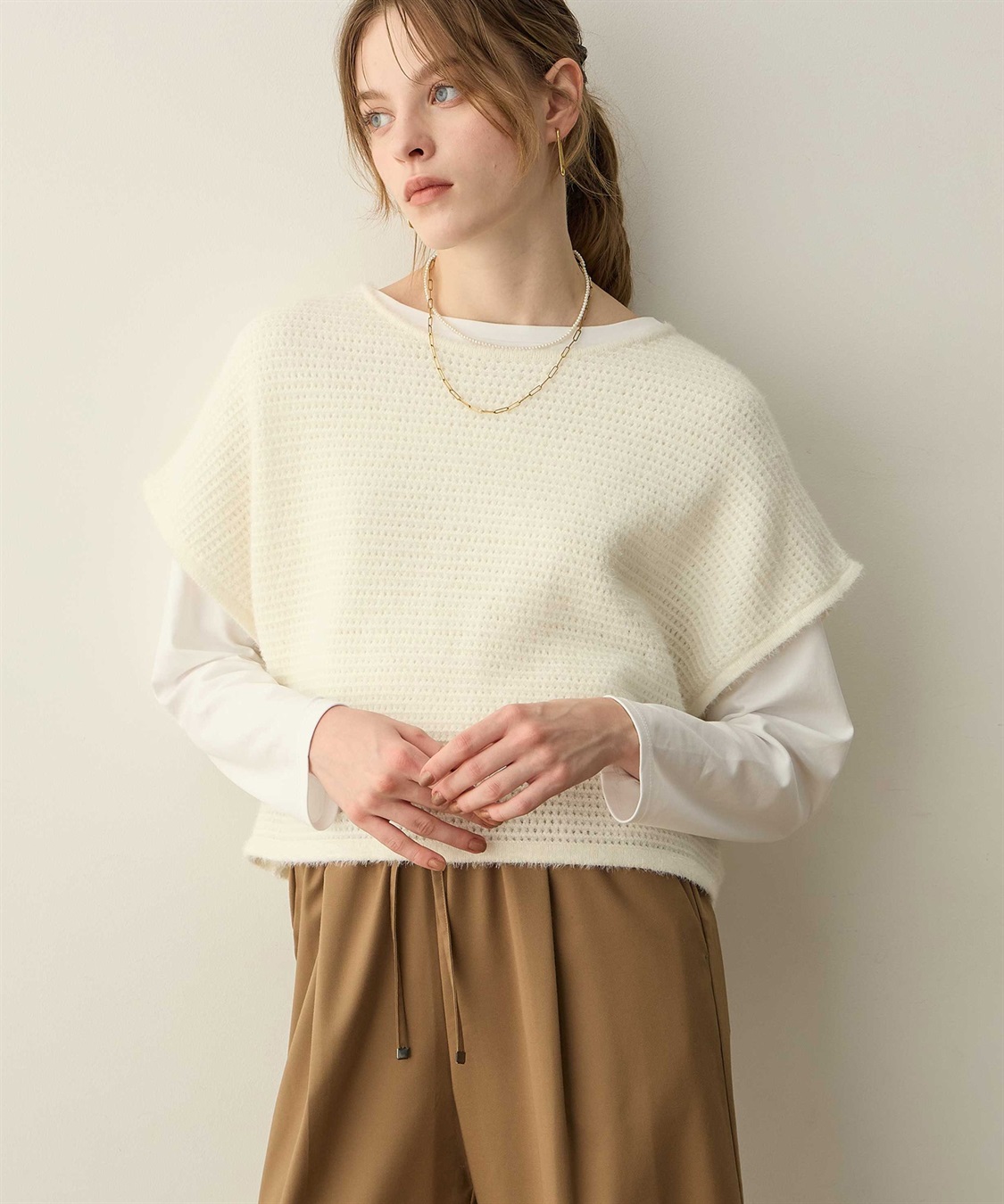 LE SOUK HOLIDAY ラメメッシュベスト_sub_2