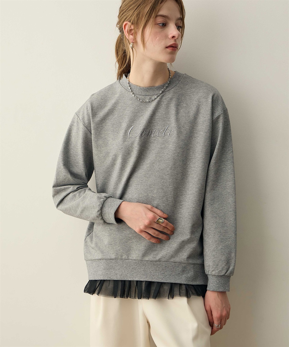 LE SOUK HOLIDAY チュールレイヤードプルオーバー_sub_8