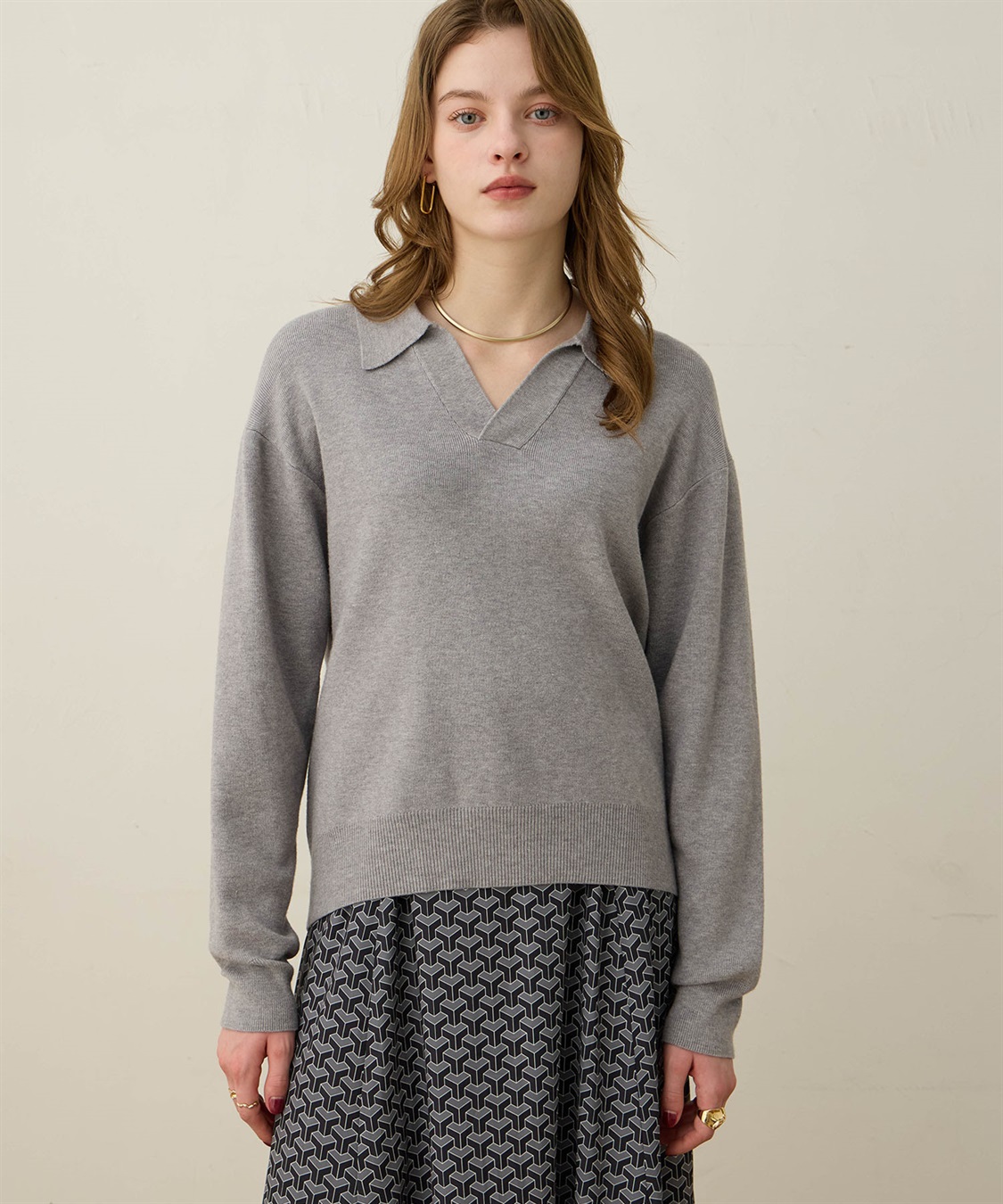 LE SOUK HOLIDAY スキッパーニットプルオーバー_sub_2