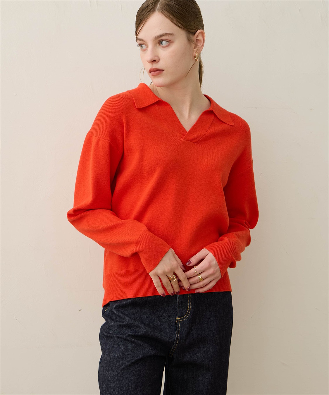 LE SOUK HOLIDAY スキッパーニットプルオーバー_sub_8