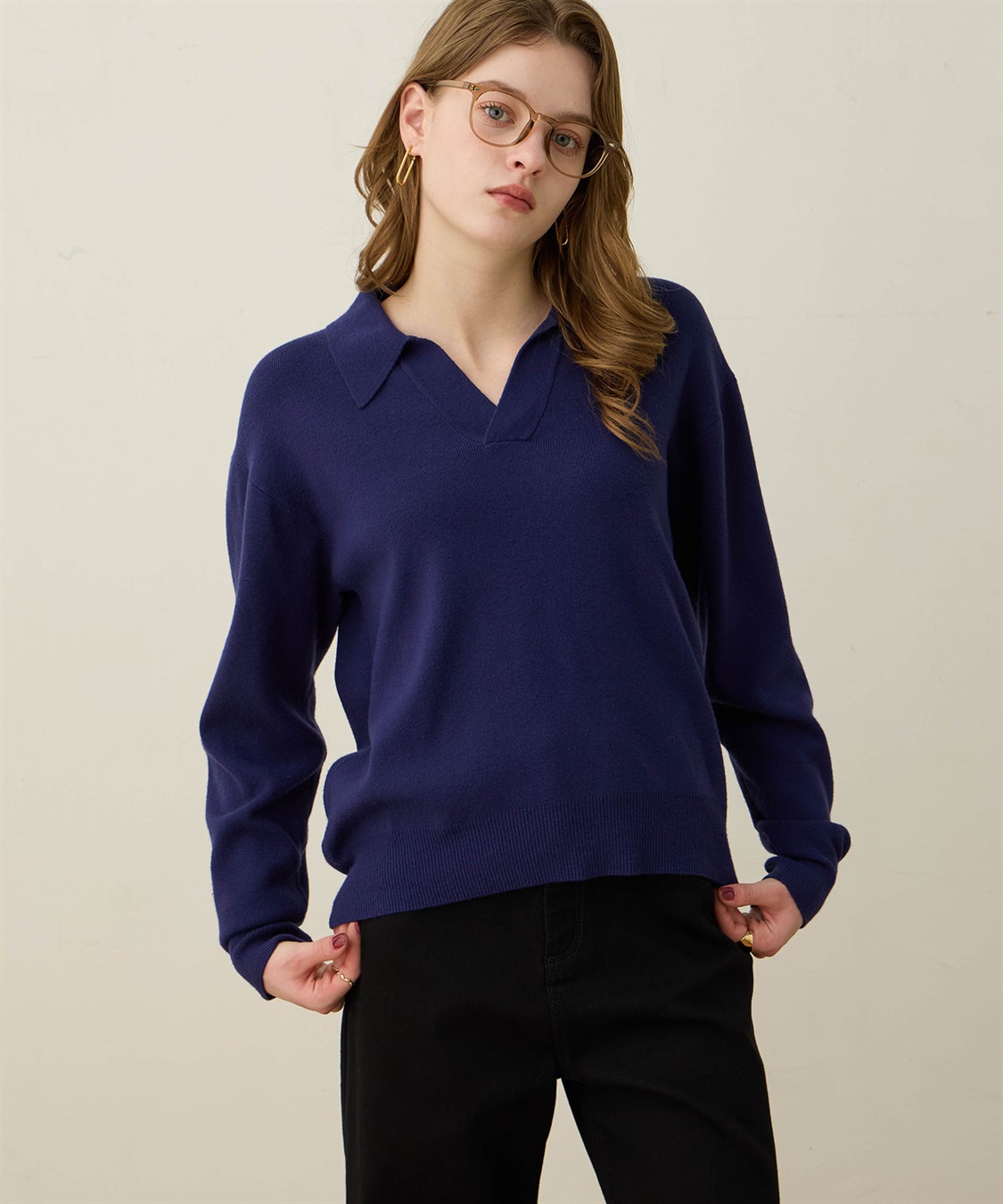 LE SOUK HOLIDAY スキッパーニットプルオーバー_sub_11