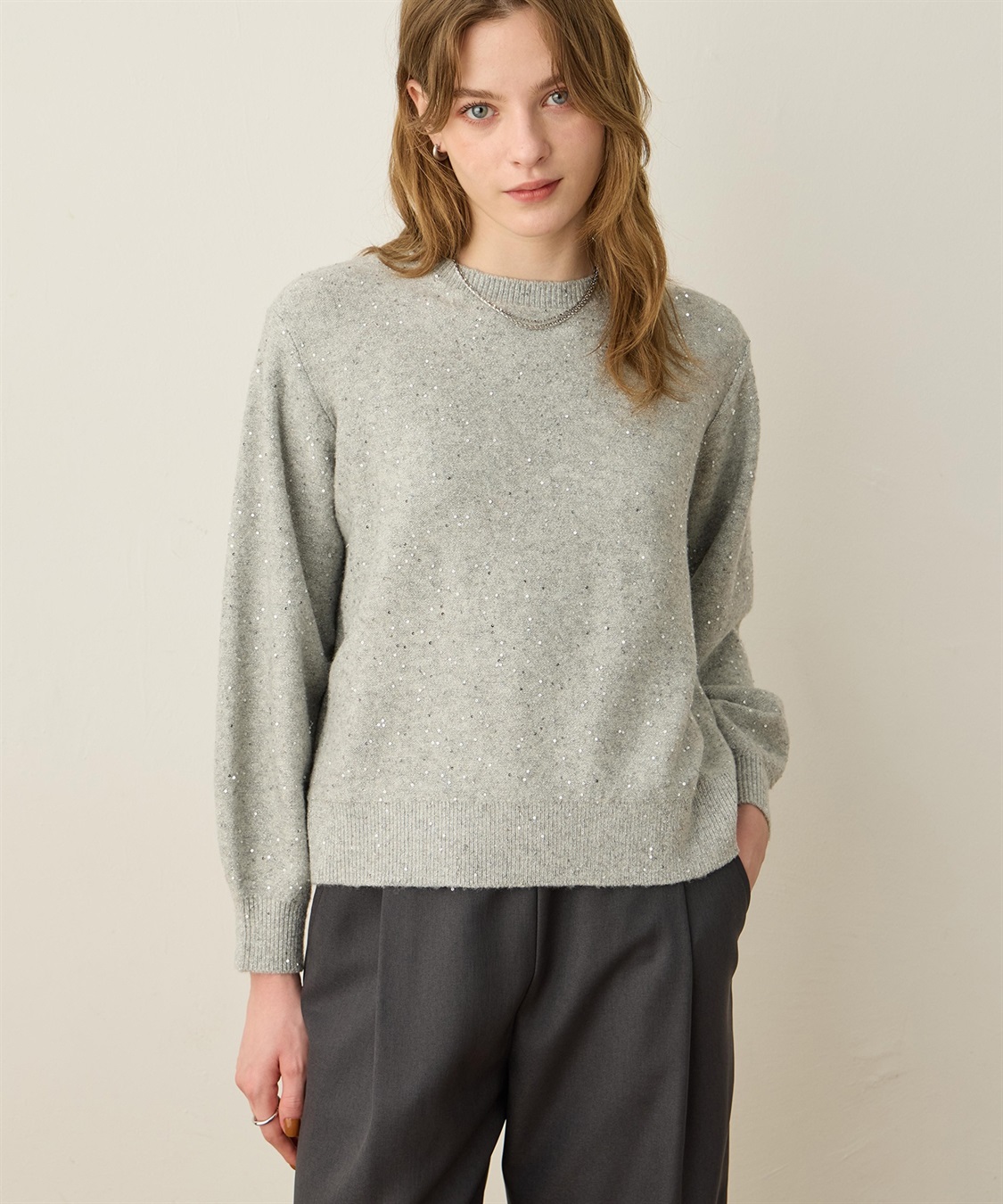 LE SOUK HOLIDAY スパンコールニットプルオーバー_sub_4