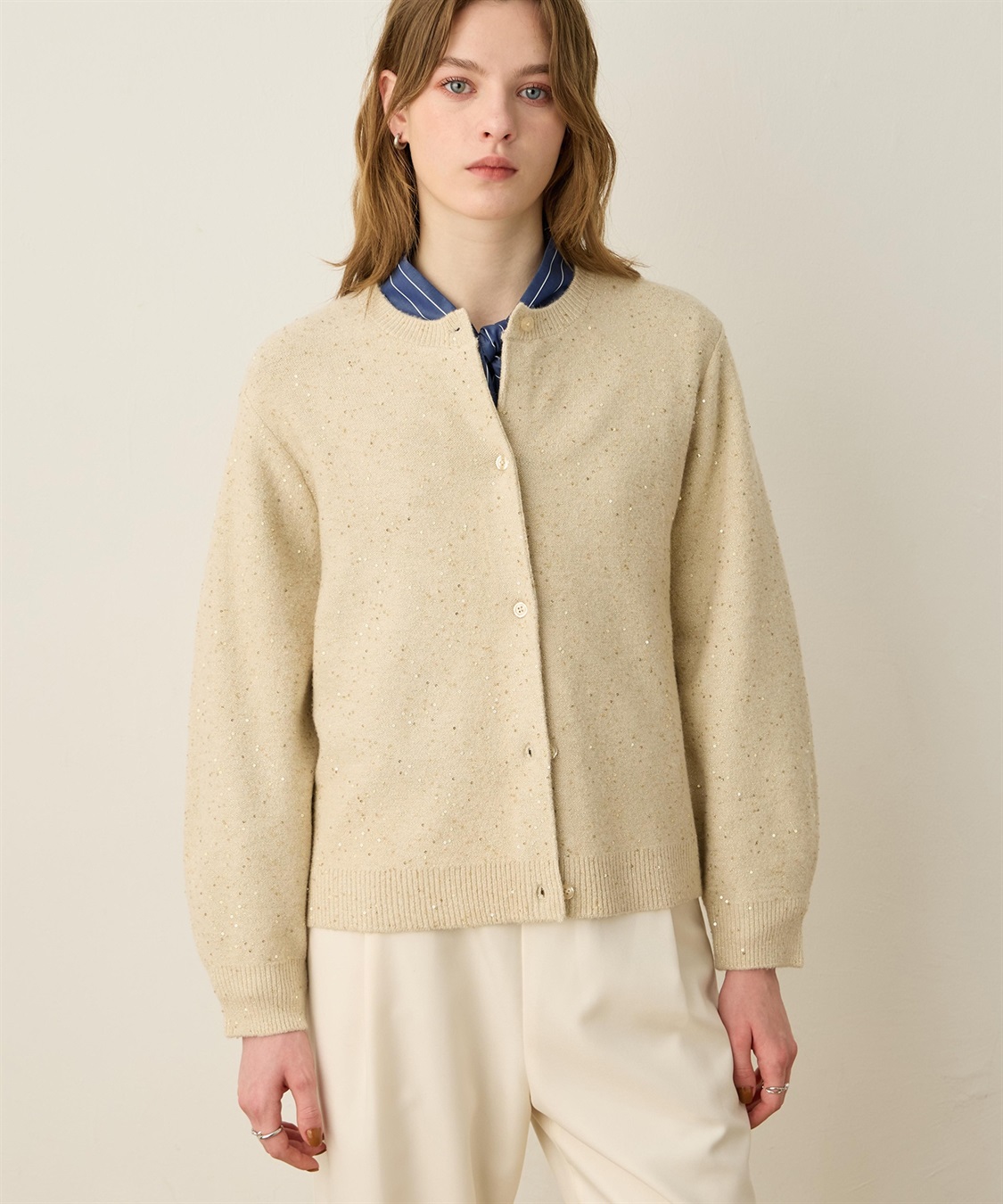 LE SOUK HOLIDAY スパンコールニットカーディガン_sub_2