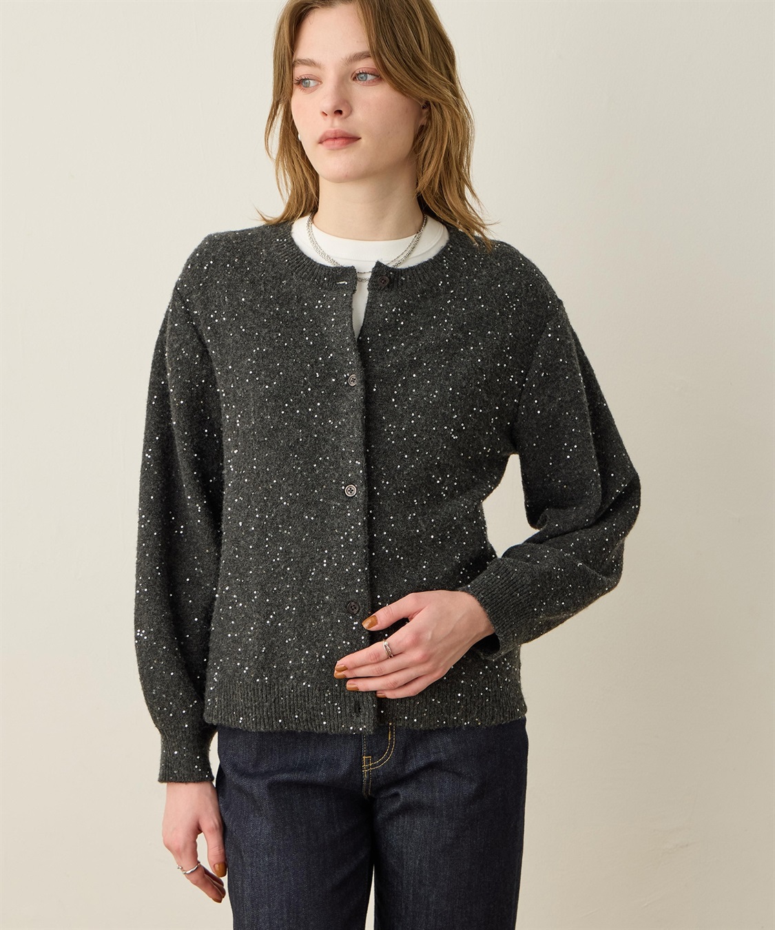 LE SOUK HOLIDAY スパンコールニットカーディガン_sub_7