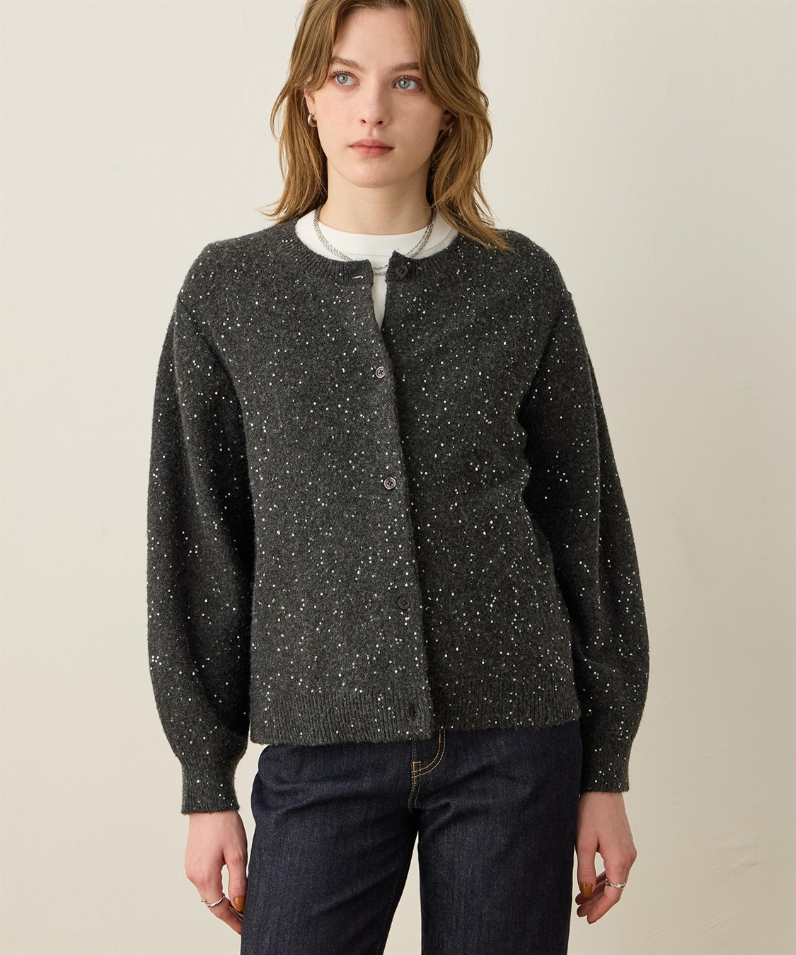 LE SOUK HOLIDAY スパンコールニットカーディガン_sub_8