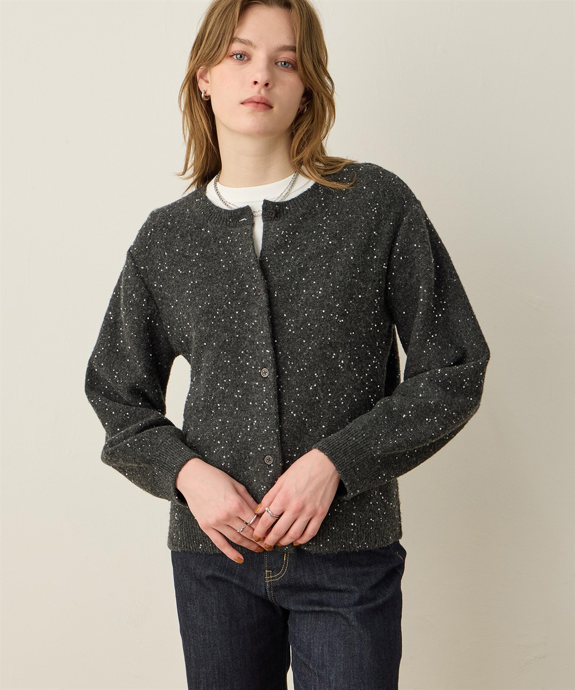 LE SOUK HOLIDAY スパンコールニットカーディガン_sub_9