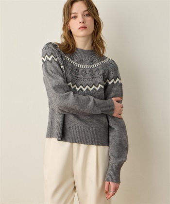 LE SOUK HOLIDAY 柄ニットプルオーバー_subthumb_1