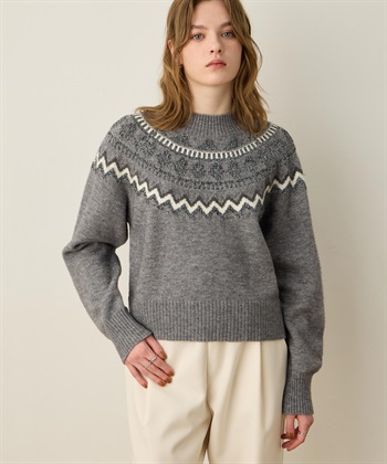 LE SOUK HOLIDAY 柄ニットプルオーバー_subthumb_2