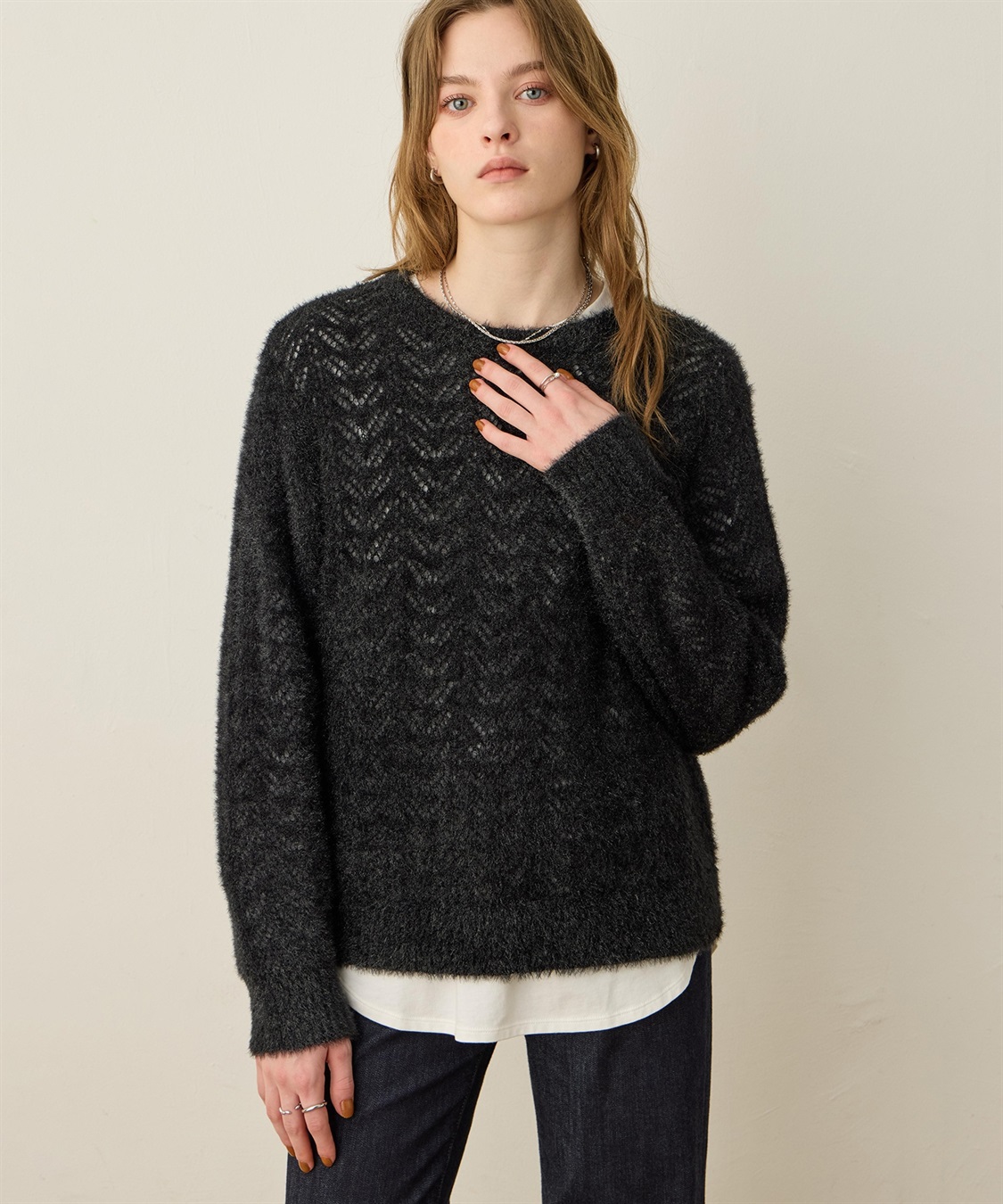 LE SOUK HOLIDAY シャギーニットプルオーバー_sub_4