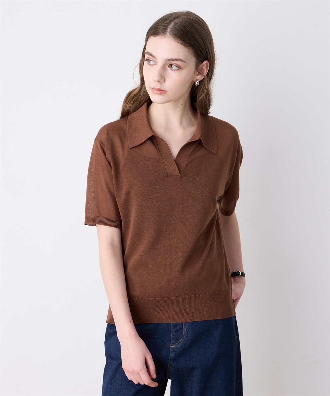 LE SOUK HOLIDAY 襟付きシアーニットプルオーバー_sub_7