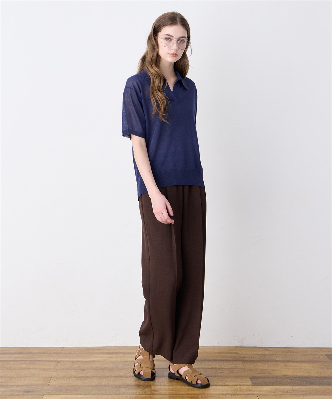 LE SOUK HOLIDAY 襟付きシアーニットプルオーバー_sub_16