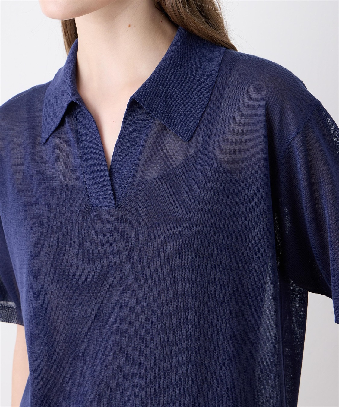 LE SOUK HOLIDAY 襟付きシアーニットプルオーバー_sub_18