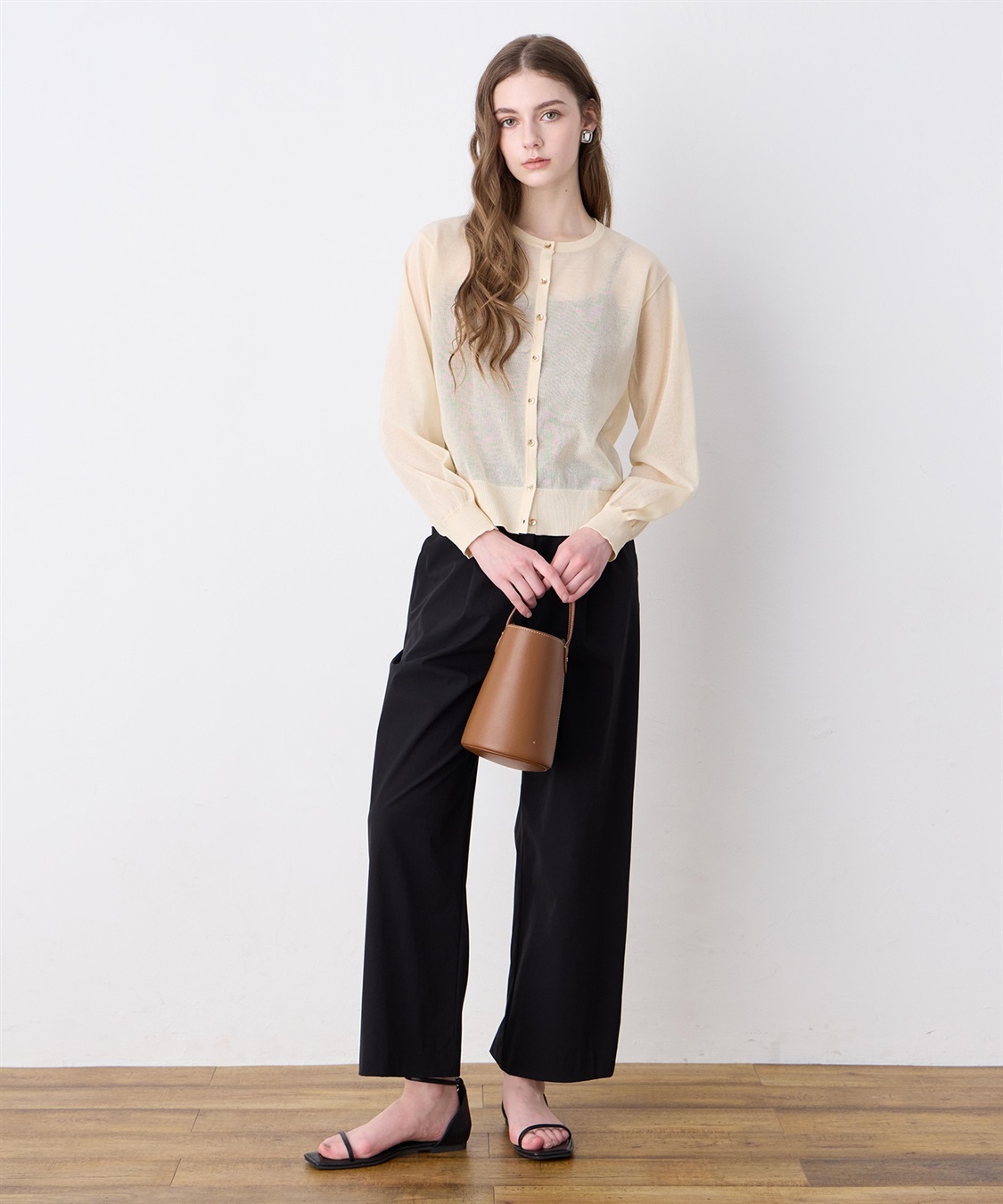 LE SOUK HOLIDAY 金ボタンシアーカーディガン_sub_13