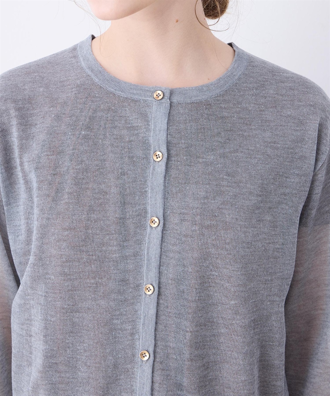 LE SOUK HOLIDAY 金ボタンシアーカーディガン_sub_20