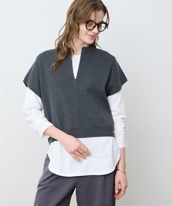 LE SOUK HOLIDAY ハーフZIPニットベスト_subthumb_1