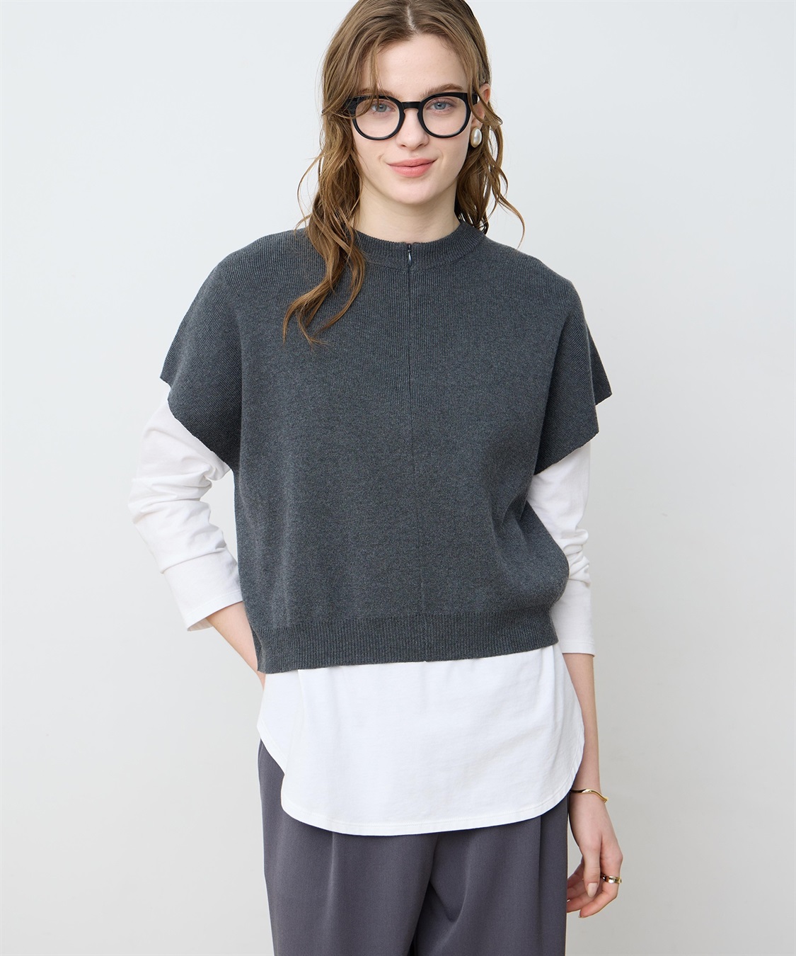 LE SOUK HOLIDAY ハーフZIPニットベスト_sub_3