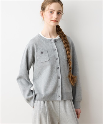 LE SOUK HOLIDAY ニットクルーネックカーディガン【ハンドウォッシャブル】_subthumb_5