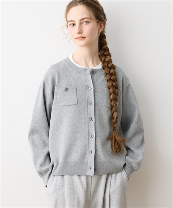 LE SOUK HOLIDAY ニットクルーネックカーディガン【ハンドウォッシャブル】_subthumb_6