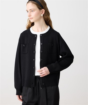 LE SOUK HOLIDAY ニットクルーネックカーディガン【ハンドウォッシャブル】_subthumb_8