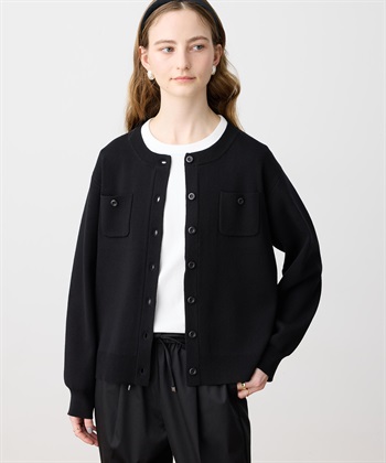 LE SOUK HOLIDAY ニットクルーネックカーディガン【ハンドウォッシャブル】_subthumb_9