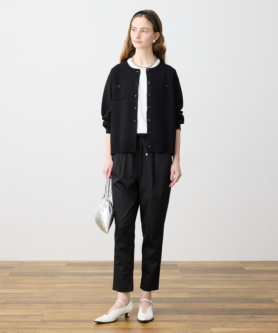 LE SOUK HOLIDAY ニットクルーネックカーディガン【ハンドウォッシャブル】_sub_12