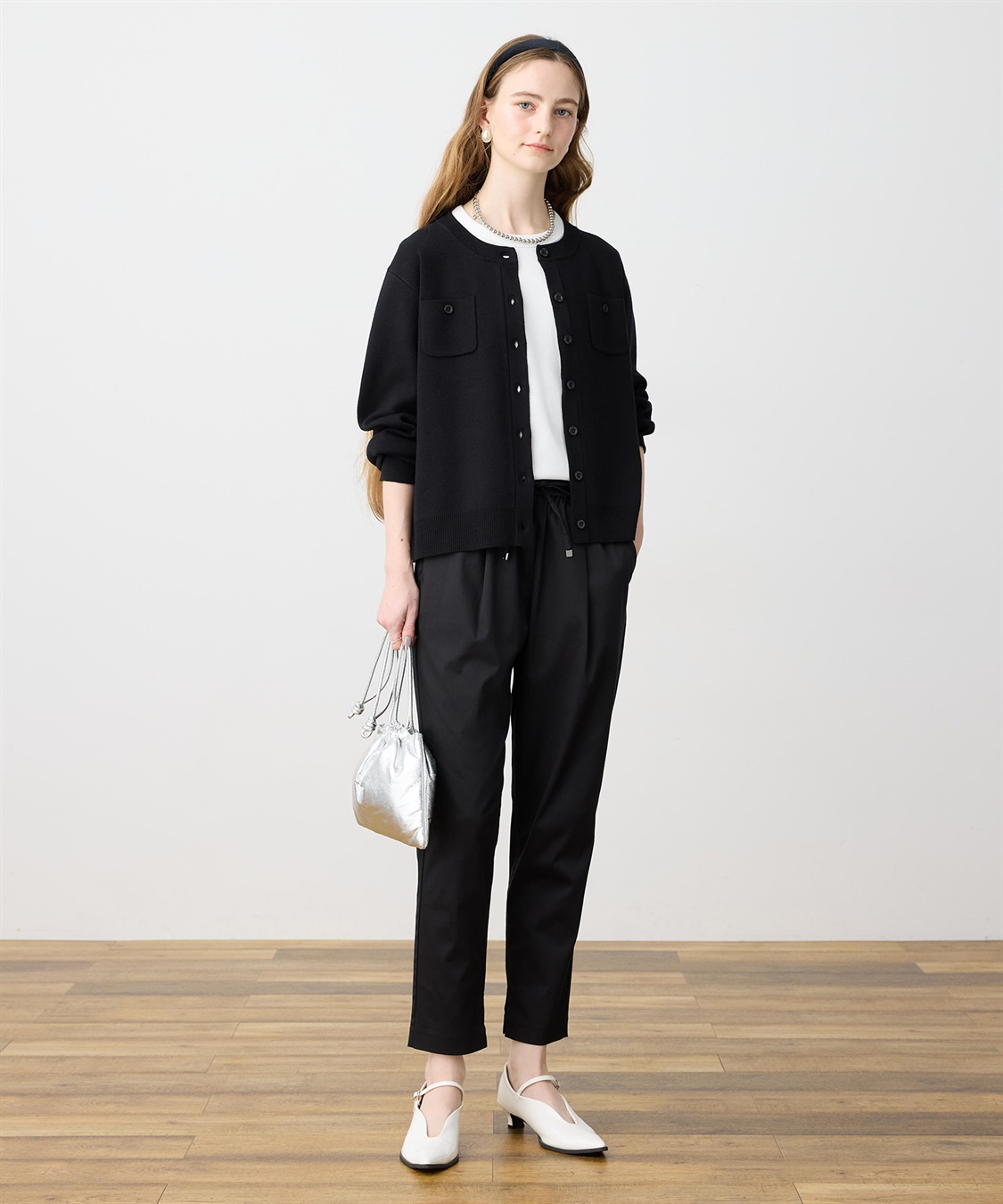 LE SOUK HOLIDAY ニットクルーネックカーディガン【ハンドウォッシャブル】_sub_13