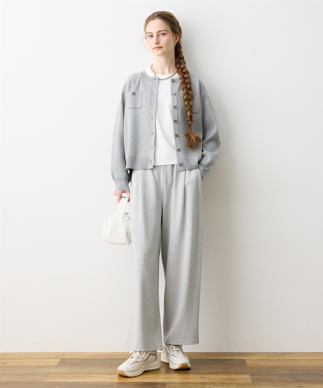 LE SOUK HOLIDAY ニットクルーネックカーディガン【ハンドウォッシャブル】_sub_16