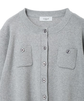 LE SOUK HOLIDAY ニットクルーネックカーディガン【ハンドウォッシャブル】_subthumb_23