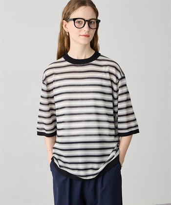 LE SOUK HOLIDAY マルチボーダーニットプルオーバー【ハンドウォッシャブル】_subthumb_2