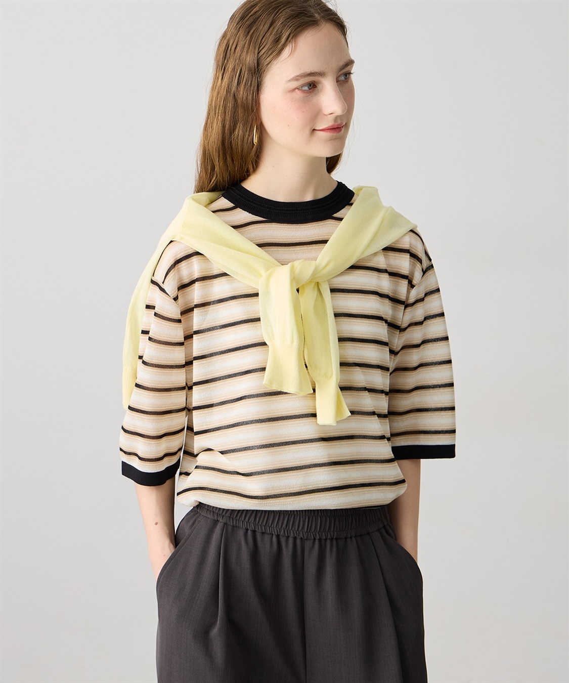 LE SOUK HOLIDAY マルチボーダーニットプルオーバー【ハンドウォッシャブル】_sub_3