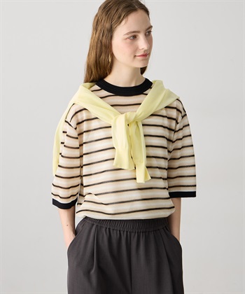 LE SOUK HOLIDAY マルチボーダーニットプルオーバー【ハンドウォッシャブル】_subthumb_3