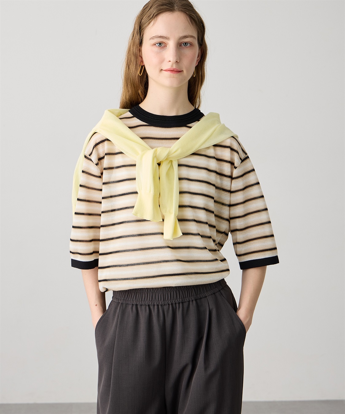 LE SOUK HOLIDAY マルチボーダーニットプルオーバー【ハンドウォッシャブル】_sub_4