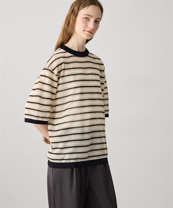 LE SOUK HOLIDAY マルチボーダーニットプルオーバー【ハンドウォッシャブル】_subthumb_5