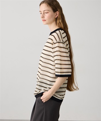 LE SOUK HOLIDAY マルチボーダーニットプルオーバー【ハンドウォッシャブル】_subthumb_6