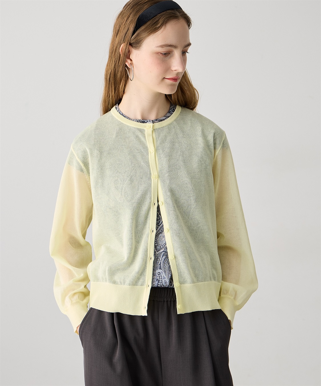 LE SOUK HOLIDAY バックギャザーシアーカーディガン_sub_2