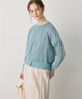 LE SOUK HOLIDAY バックギャザーシアーカーディガン_subthumb_7