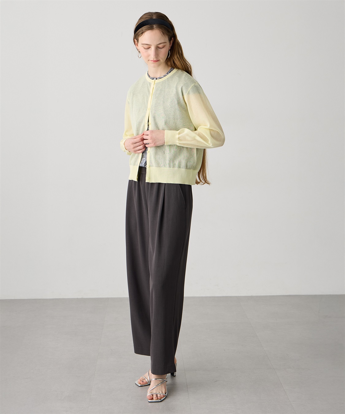 LE SOUK HOLIDAY バックギャザーシアーカーディガン_sub_16