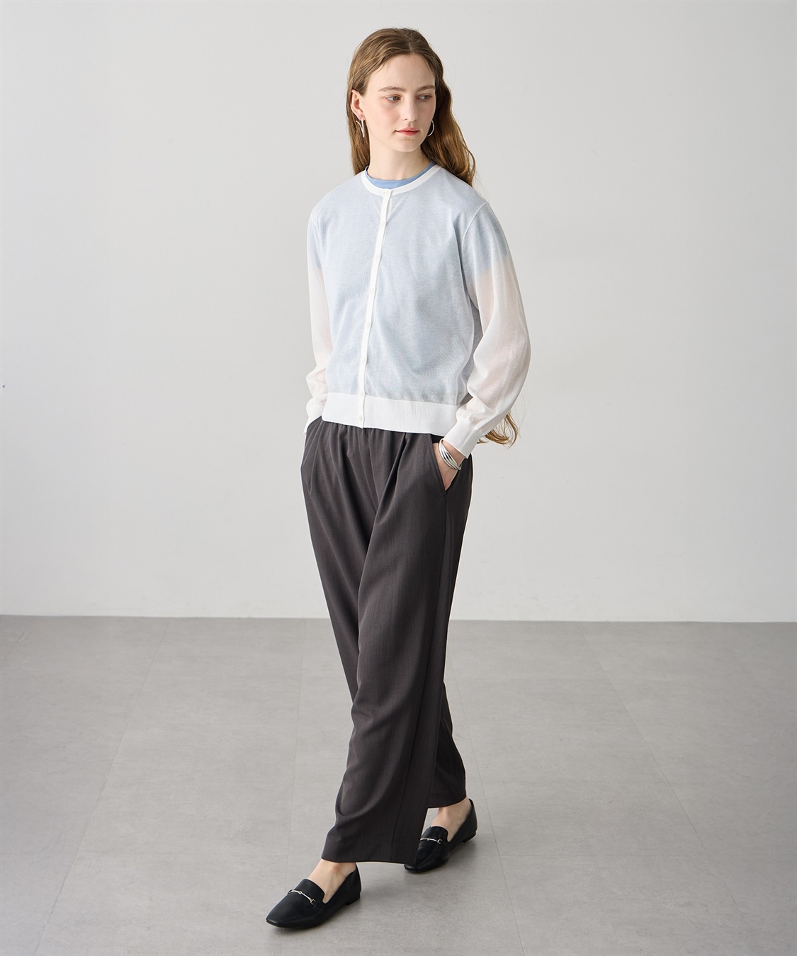 LE SOUK HOLIDAY バックギャザーシアーカーディガン_sub_19