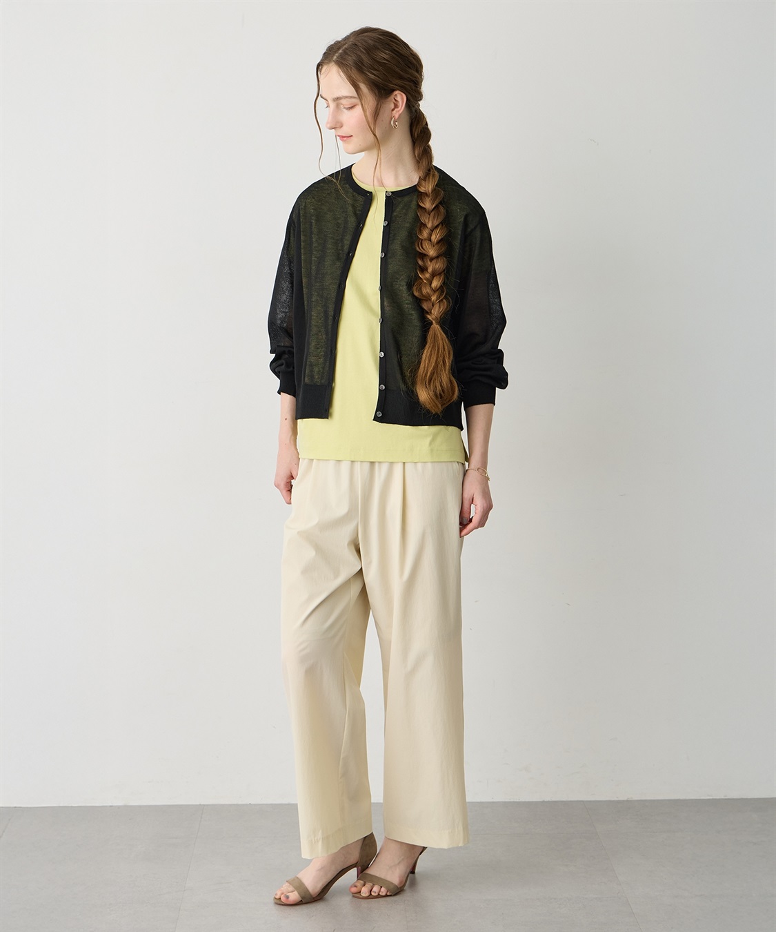 LE SOUK HOLIDAY バックギャザーシアーカーディガン_sub_24