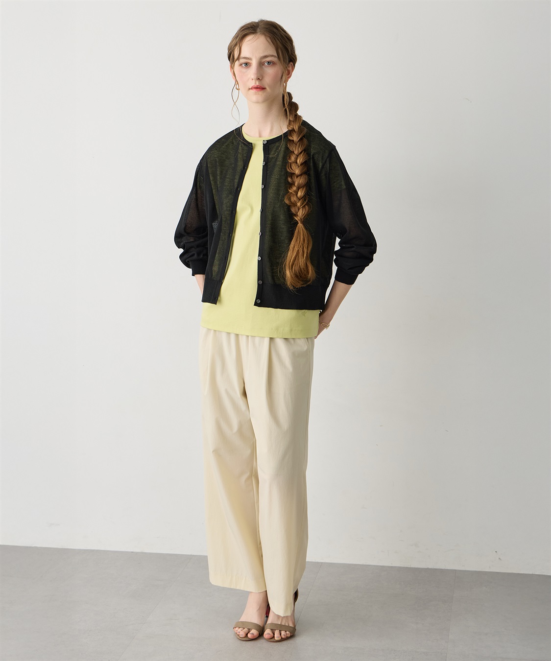 LE SOUK HOLIDAY バックギャザーシアーカーディガン_sub_26