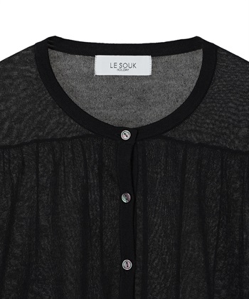 LE SOUK HOLIDAY バックギャザーシアーカーディガン_subthumb_27