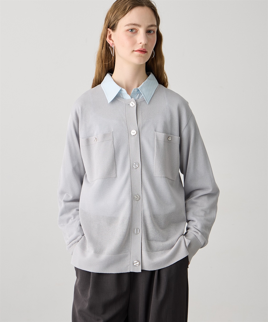 LE SOUK HOLIDAY ポケットシアーカーディガン_sub_1