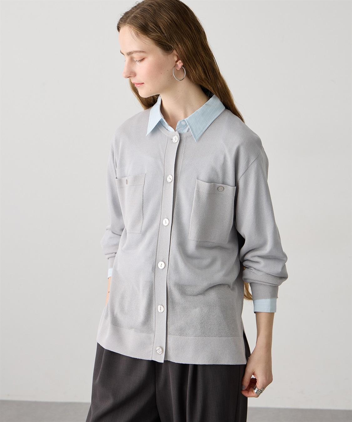 LE SOUK HOLIDAY ポケットシアーカーディガン_sub_3