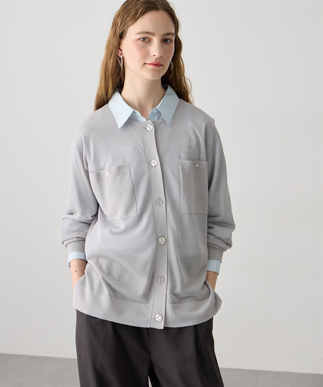 LE SOUK HOLIDAY ポケットシアーカーディガン_sub_4