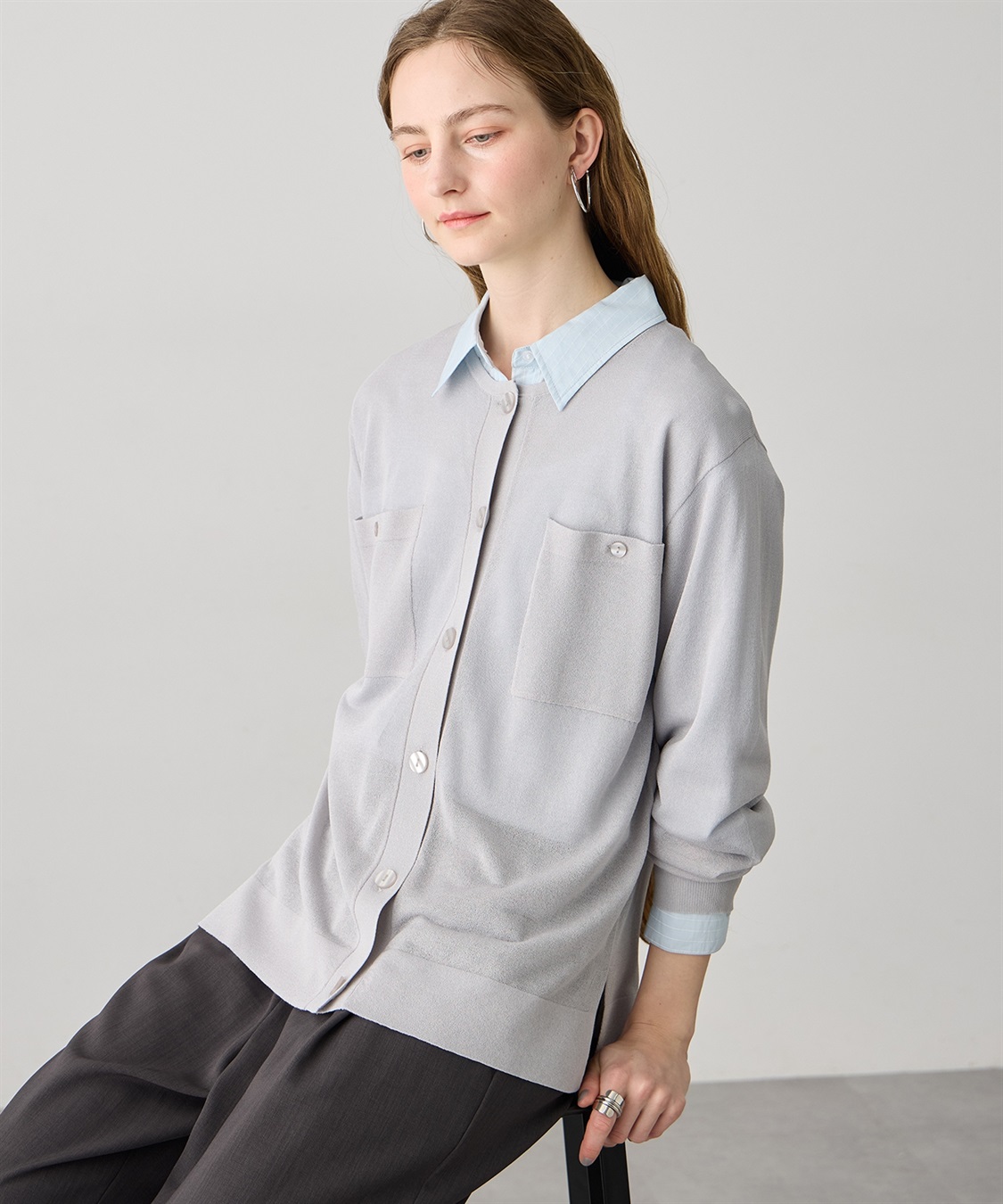 LE SOUK HOLIDAY ポケットシアーカーディガン_sub_21