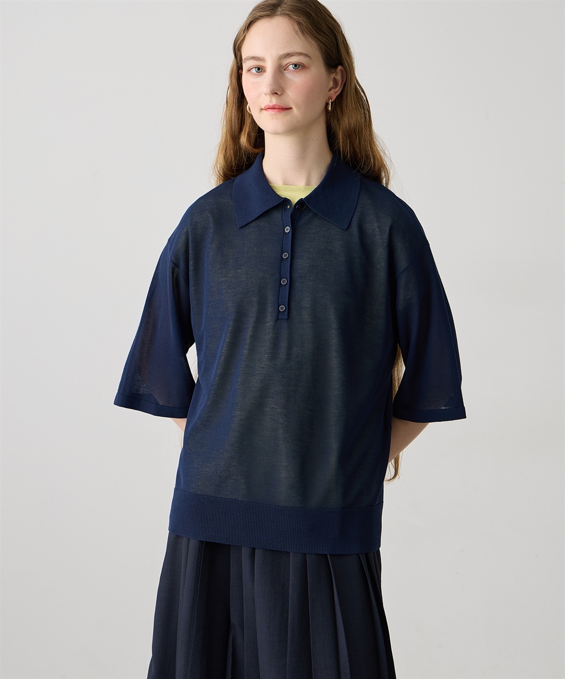 LE SOUK HOLIDAY ポロカラーニットプルオーバー_sub_1