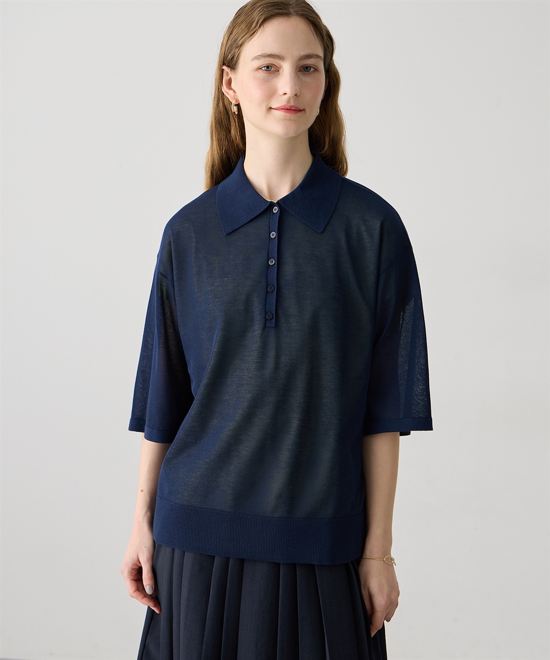 LE SOUK HOLIDAY ポロカラーニットプルオーバー_sub_2