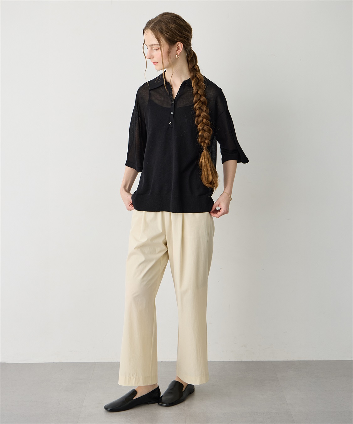 LE SOUK HOLIDAY ポロカラーニットプルオーバー_sub_10