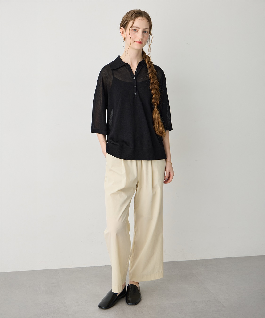 LE SOUK HOLIDAY ポロカラーニットプルオーバー_sub_11